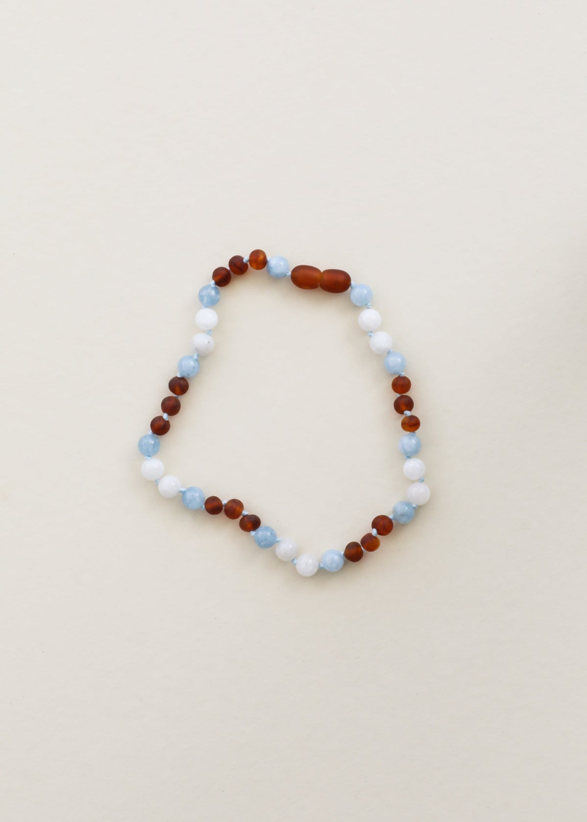 Raw Cognac Amber + Moonstone + Aquamarine Gemstone || Anklet or Bracelet