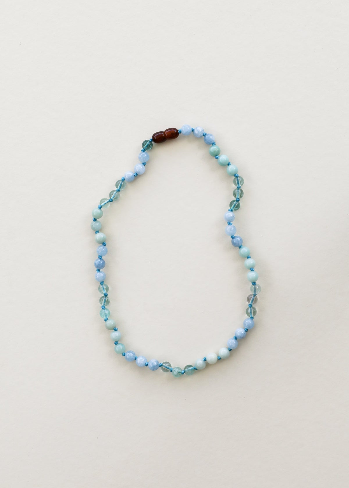 Amazonite + Aquamarine + Fluorite || Gemstone Necklace
