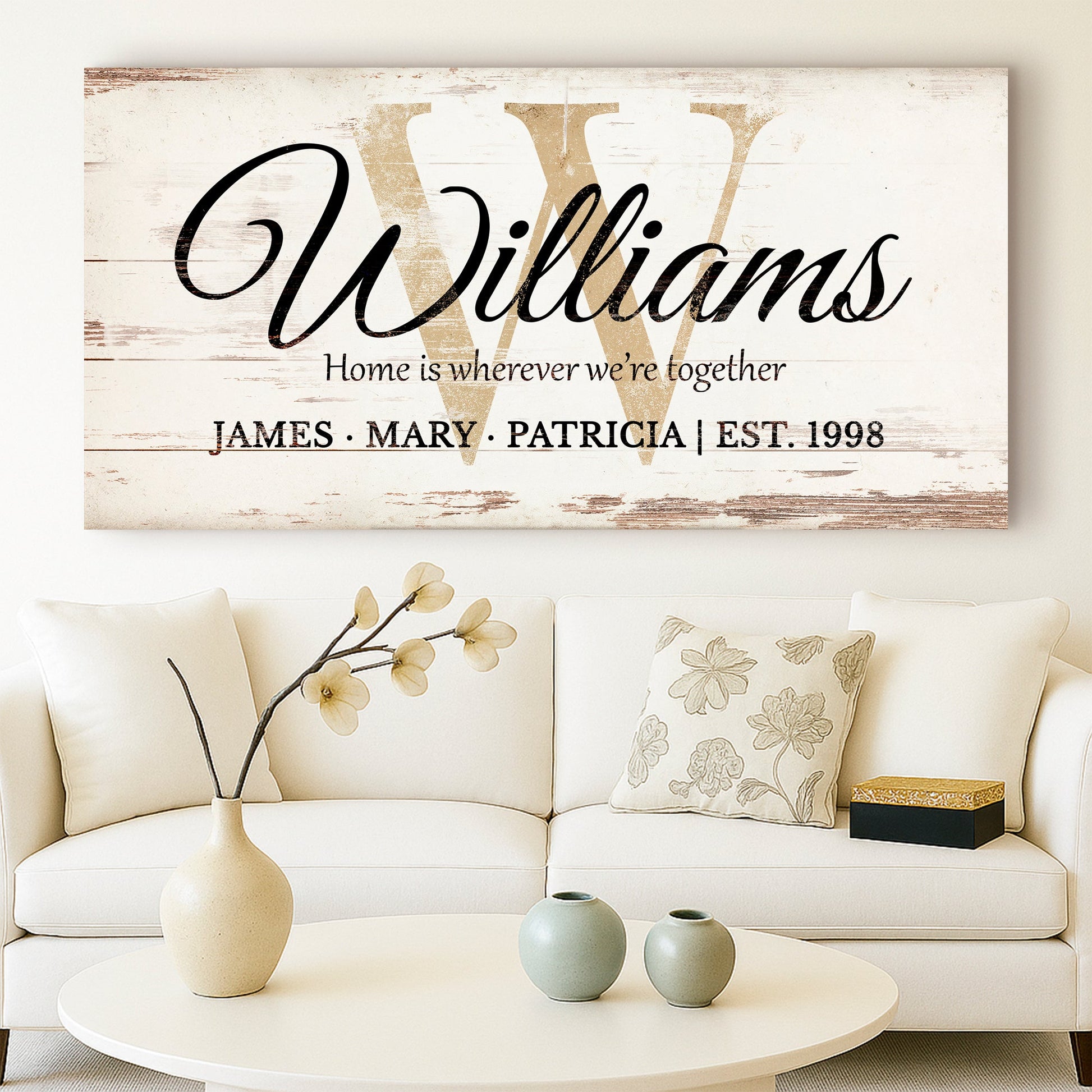 Personalized Family Sign XI Tailored Canvases