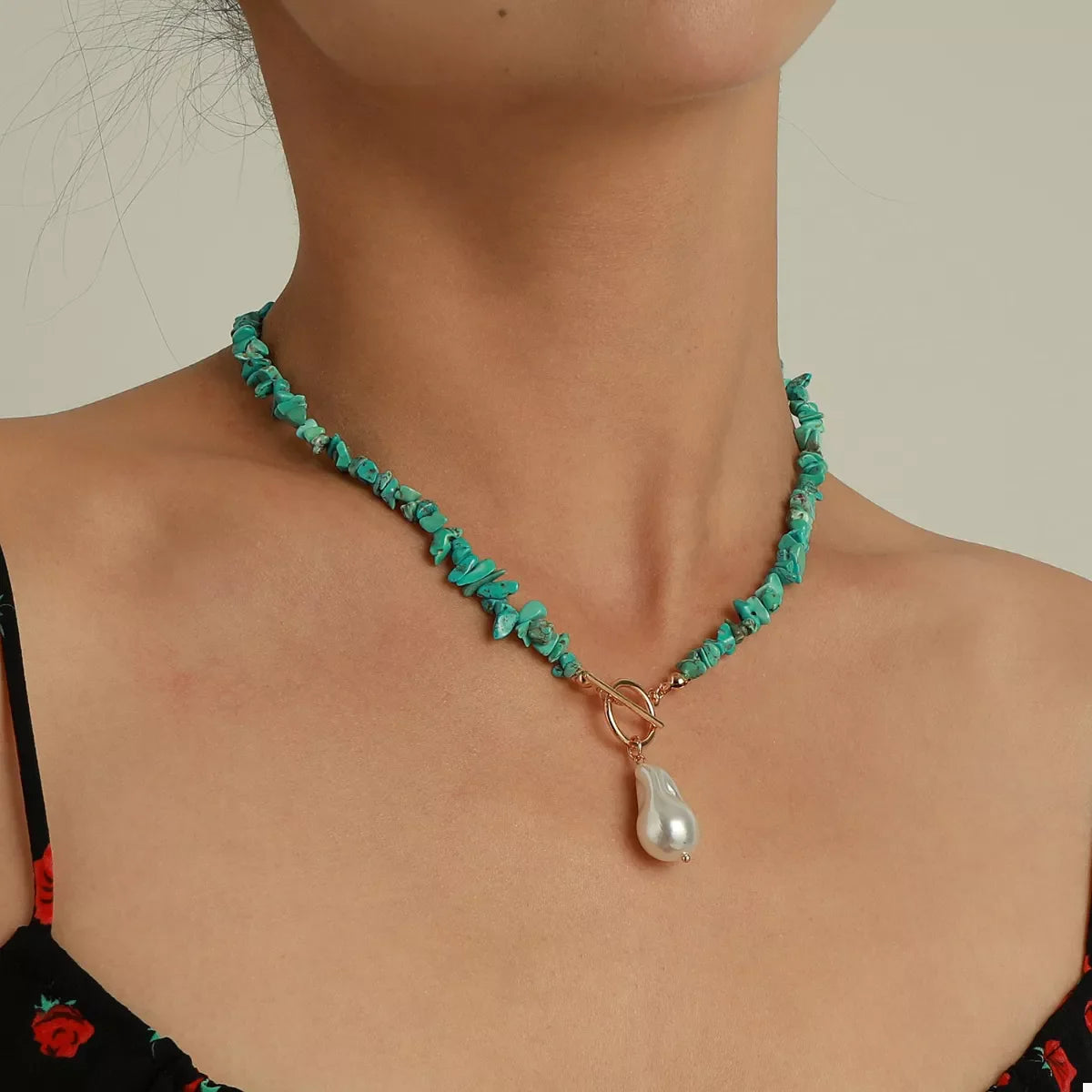 Turquoise Irregular Pearl Necklace Bumpkin Ranchwear