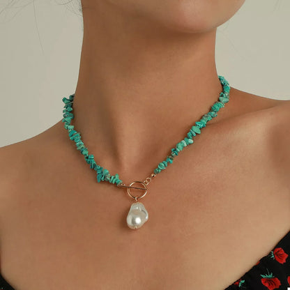 Turquoise Irregular Pearl Necklace Bumpkin Ranchwear