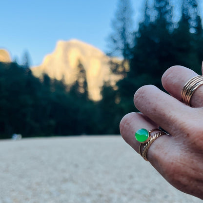 CHRYSOPRASE OVAL RING