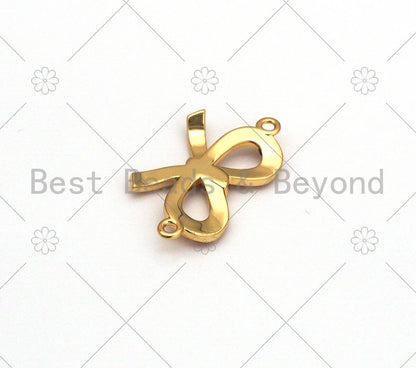 Enamel Red Bowknot Shape Connector, 18K Gold Filled Enamel Connector,Necklace Bracelet Connector, 21x12mm,Sku#Y511