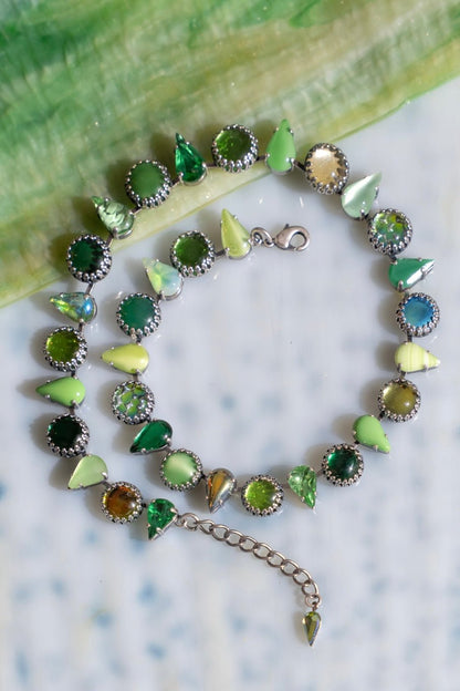 Layering Choker in Salad (Silver)