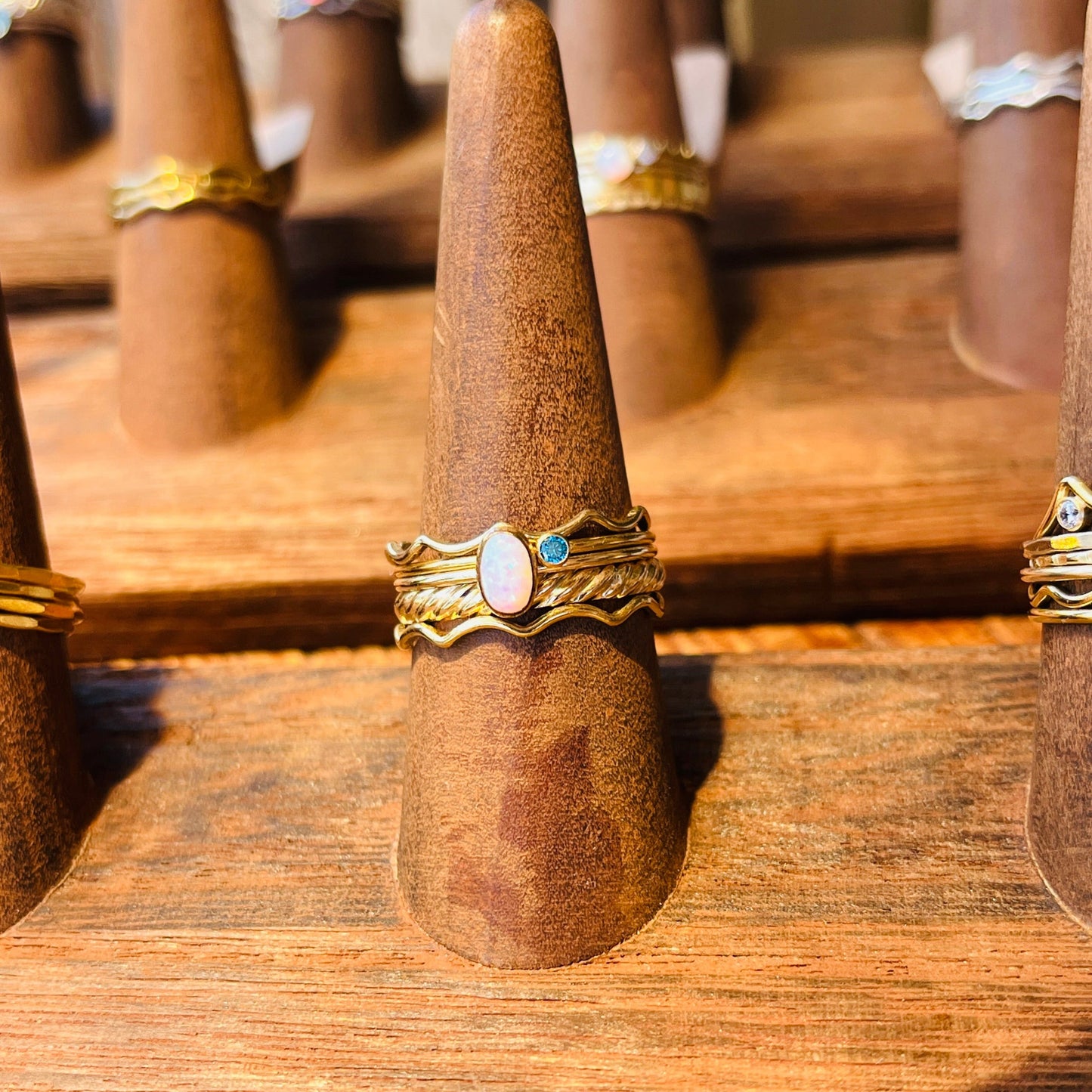 14k gold filled OPAL OVAL RING