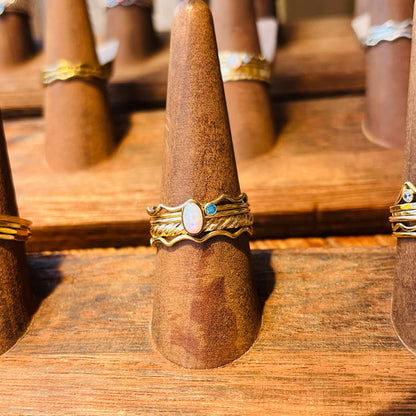 14k gold filled OPAL OVAL RING