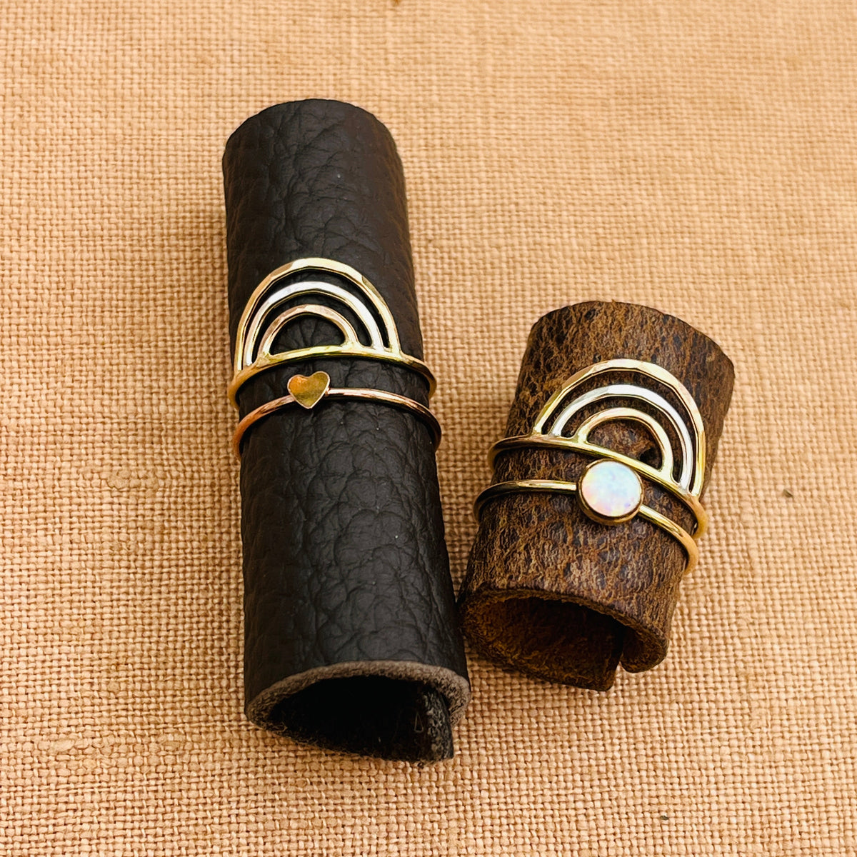 14K Gold filled TRIPLE ARCH RING