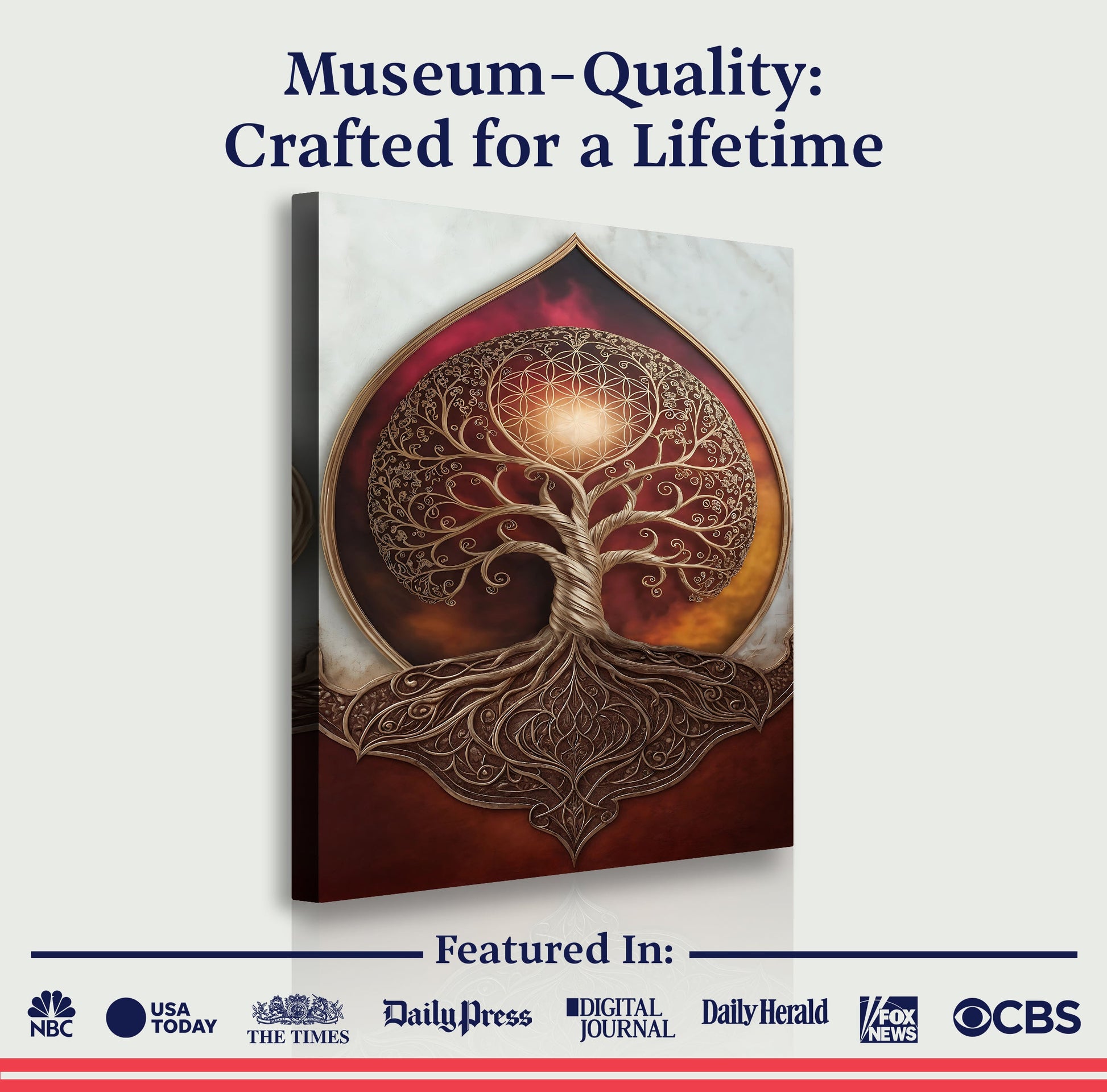 Tree of Life: Sacred Geometry Abstract Wall Art Tailored Canvases