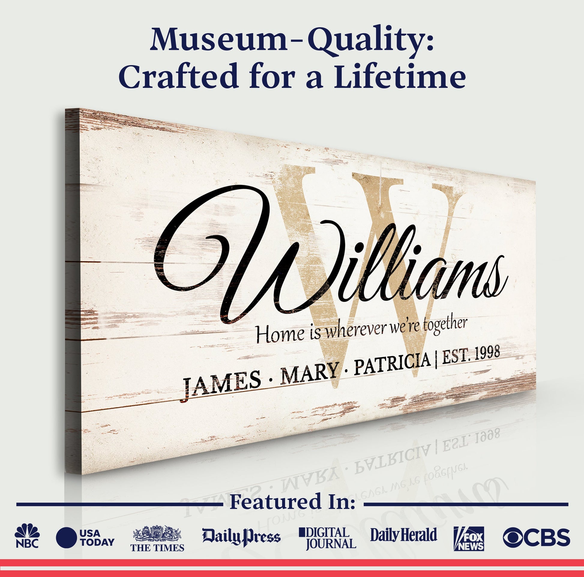 Personalized Family Sign XI Tailored Canvases