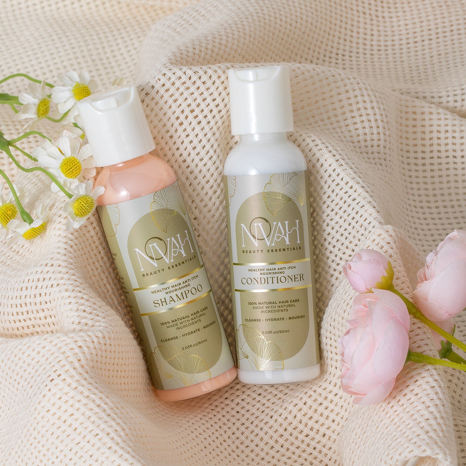 Travel Minis Shampoo With Argan Oil Tea Tree Aloe Vera 2oz Novah Beauty Essentials