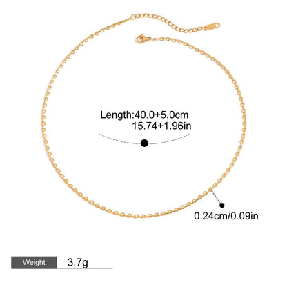 18K Gold Chain Design Exquisite Fashion Necklace