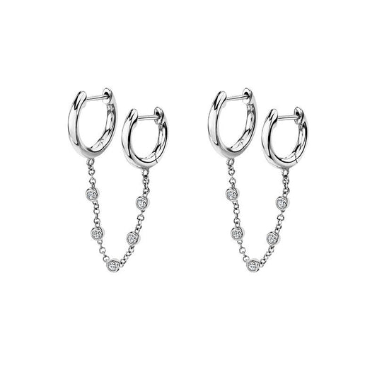 18K Gold Punk & Hip-hop Style Light Luxury Earrings