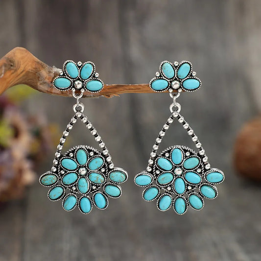 Turquoise Teardrop Earrings Bumpkin Ranchwear