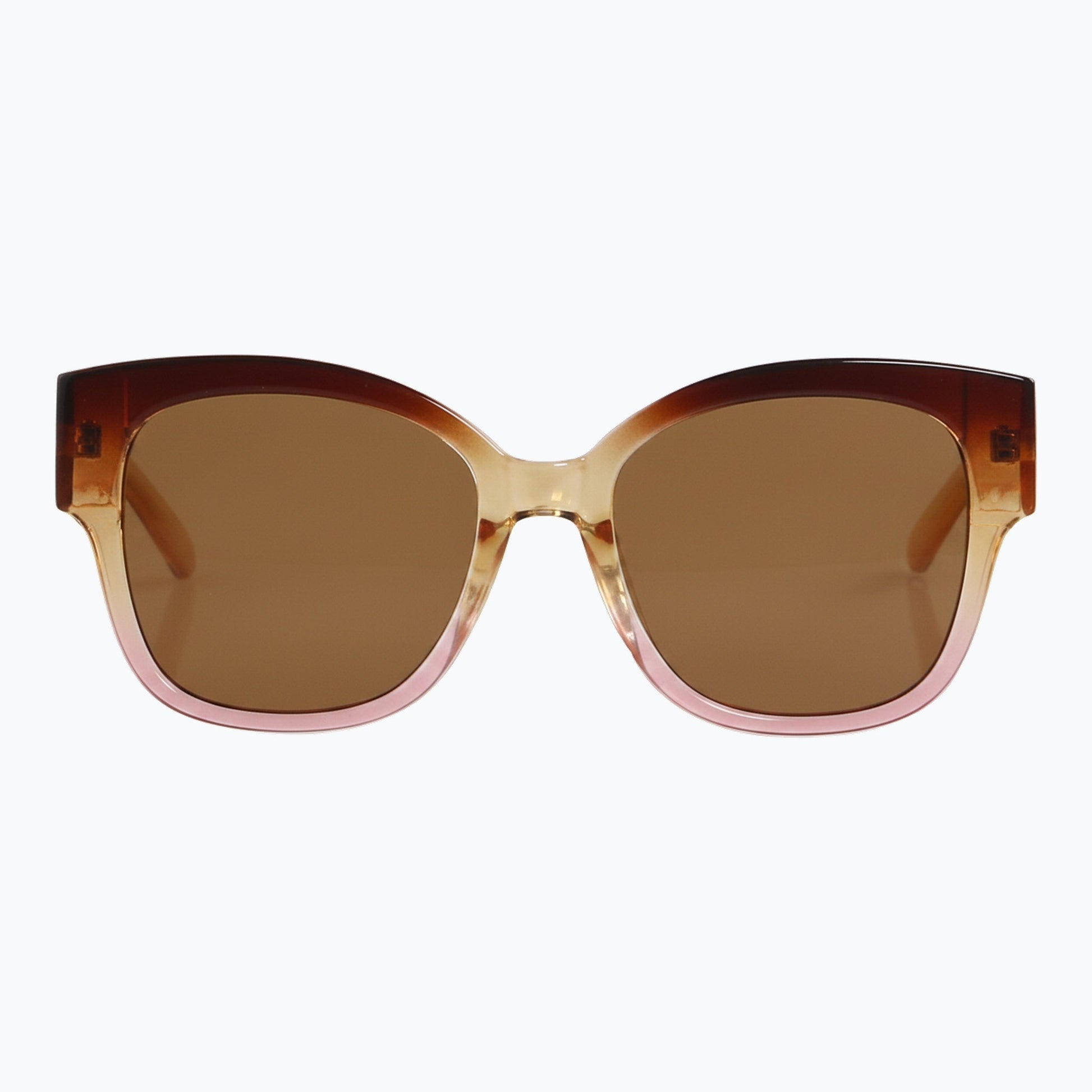 Dahlia Sunglasses Amber Pink Ombre Oversized Square Cat Eye Frame Retro Inspired Jaxy Eyewear