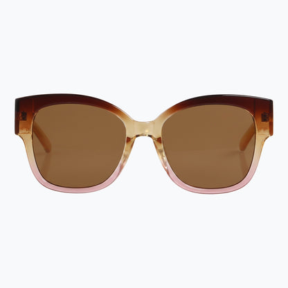 Dahlia Sunglasses Amber Pink Ombre Oversized Square Cat Eye Frame Retro Inspired Jaxy Eyewear