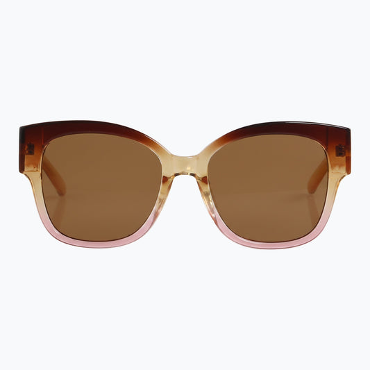 Dahlia Sunglasses Amber Pink Ombre Oversized Square Cat Eye Frame Retro Inspired Jaxy Eyewear