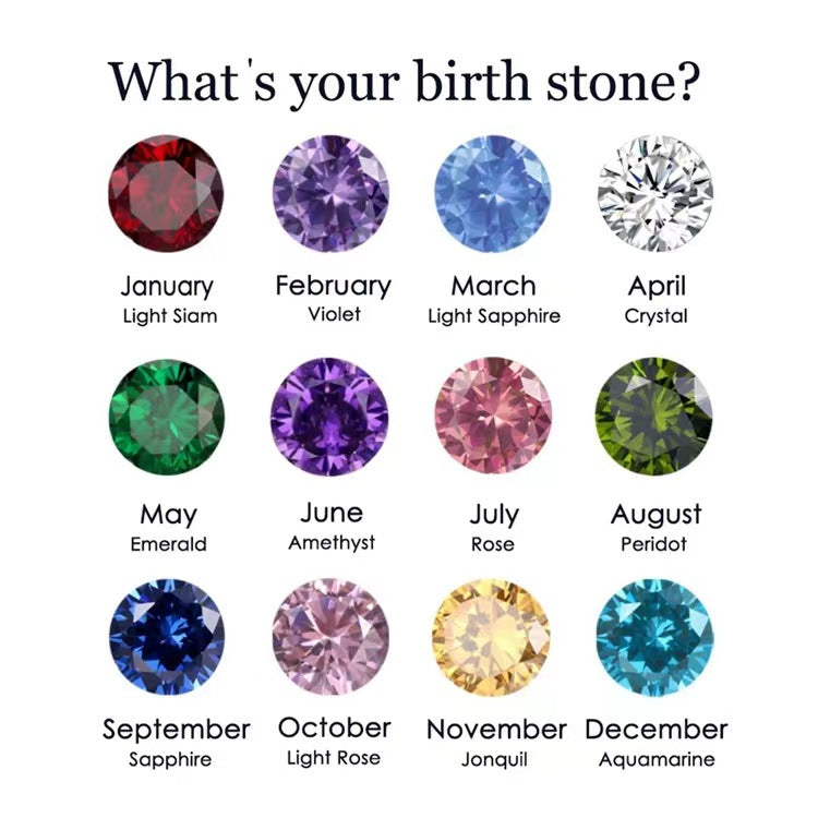 Double Layer Personalized Birthstone Necklace