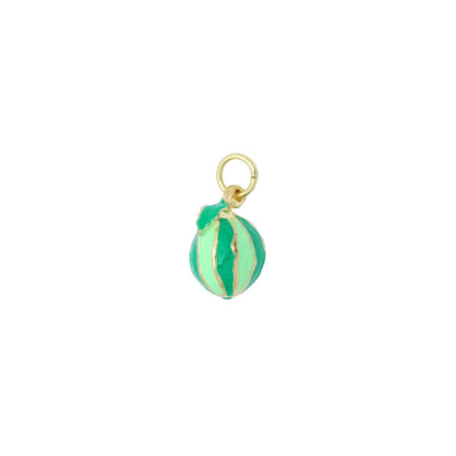Enamel Gold Melon Shape Charm Pendant, Sku#Y1010
