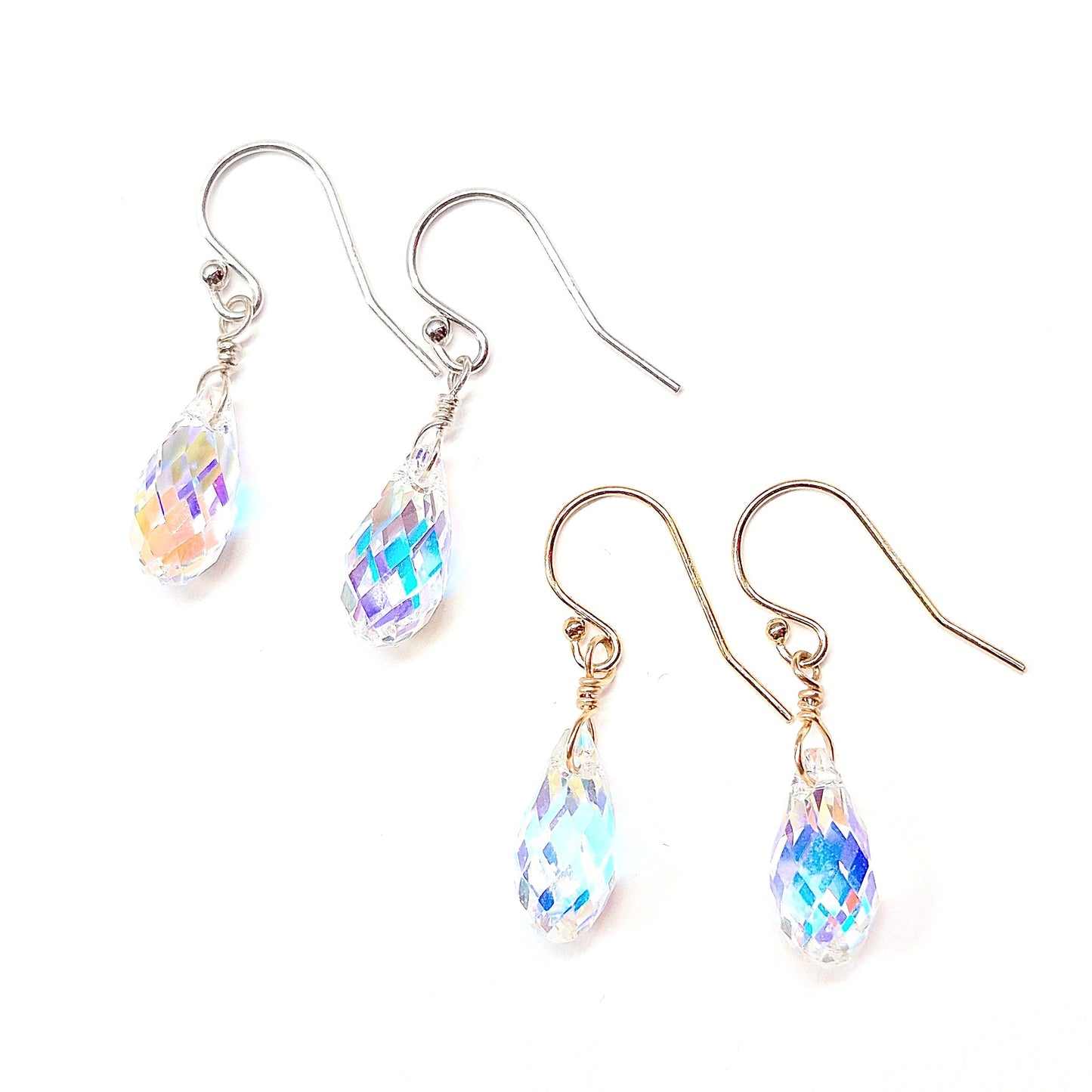 Swarovski Crystal Droplet Threader Earrings