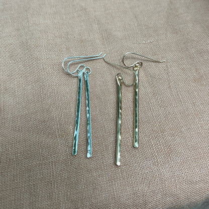 14k gold filled sterling silver GEMME BAR EARRINGS