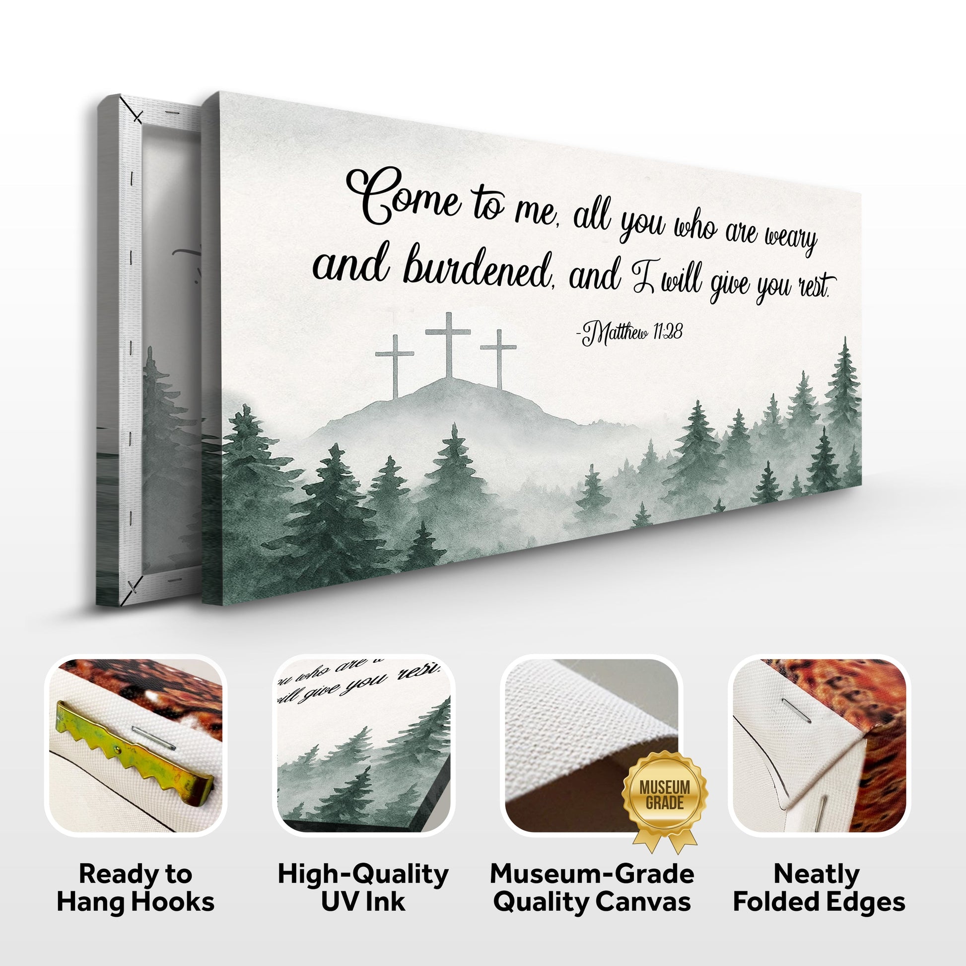 Come To Me - Matthew 11:28 Faith Sign II Tailored Canvases