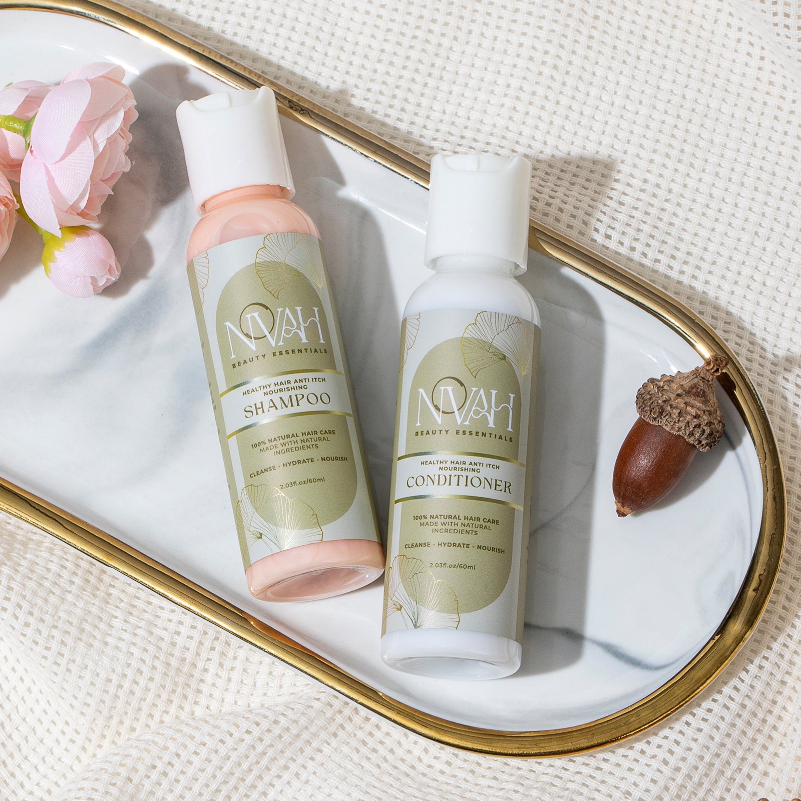 Travel Minis Shampoo With Argan Oil Tea Tree Aloe Vera 2oz Novah Beauty Essentials