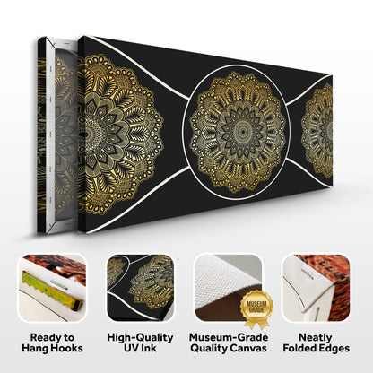 Gold Sacred Geometry Wall Art Tailored Canvases