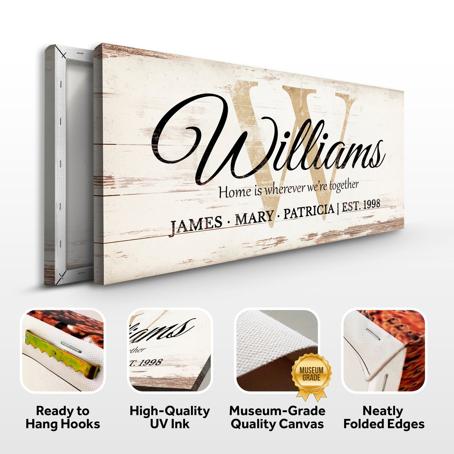 Personalized Family Sign XI Tailored Canvases