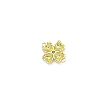 Dual Color Colorful Enamel Clover Connector Charm/Necklace, Sku#Y914