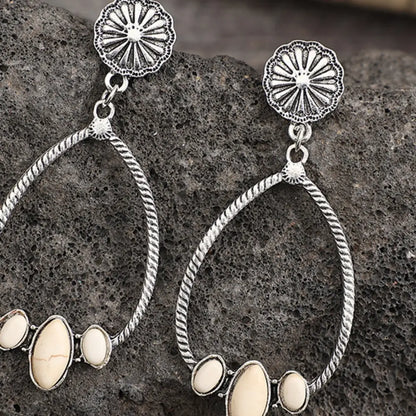 Turquoise Teardrop Earrings Bumpkin Ranchwear