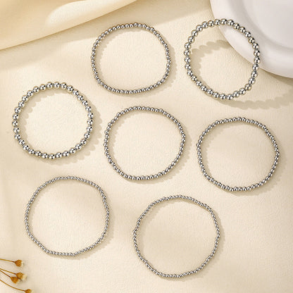 Multi-piece Set Minimalist And Versatile Heart Pendant Bracelet For Women Trendy Style