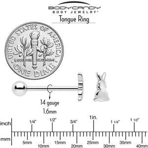 Bunny Rabbit Easter Barbell Tongue Ring BodyCandy