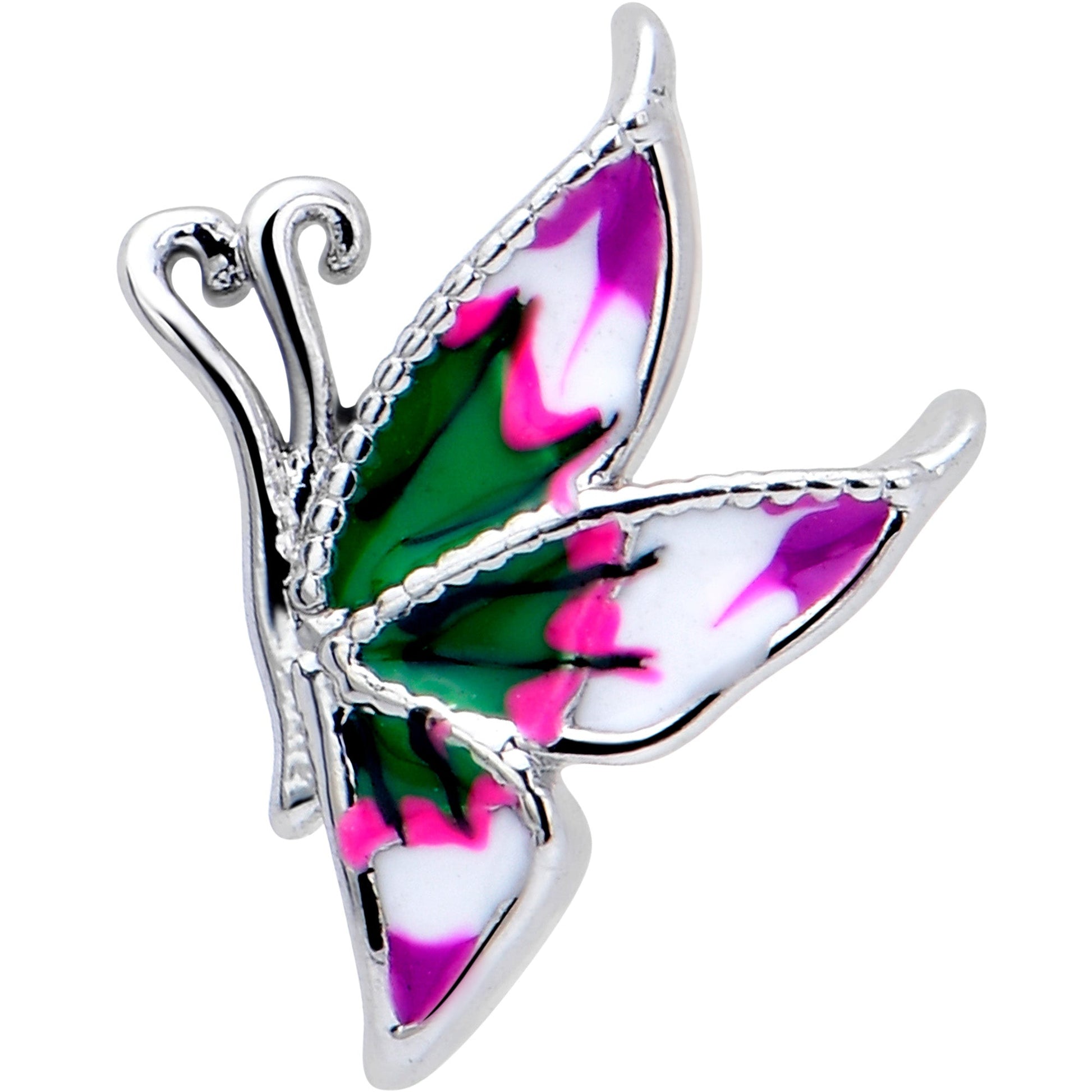 16G 1/4 Profile Butterfly Cartilage Tragus Earring BodyCandy