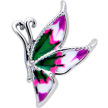 16G 1/4 Profile Butterfly Cartilage Tragus Earring BodyCandy