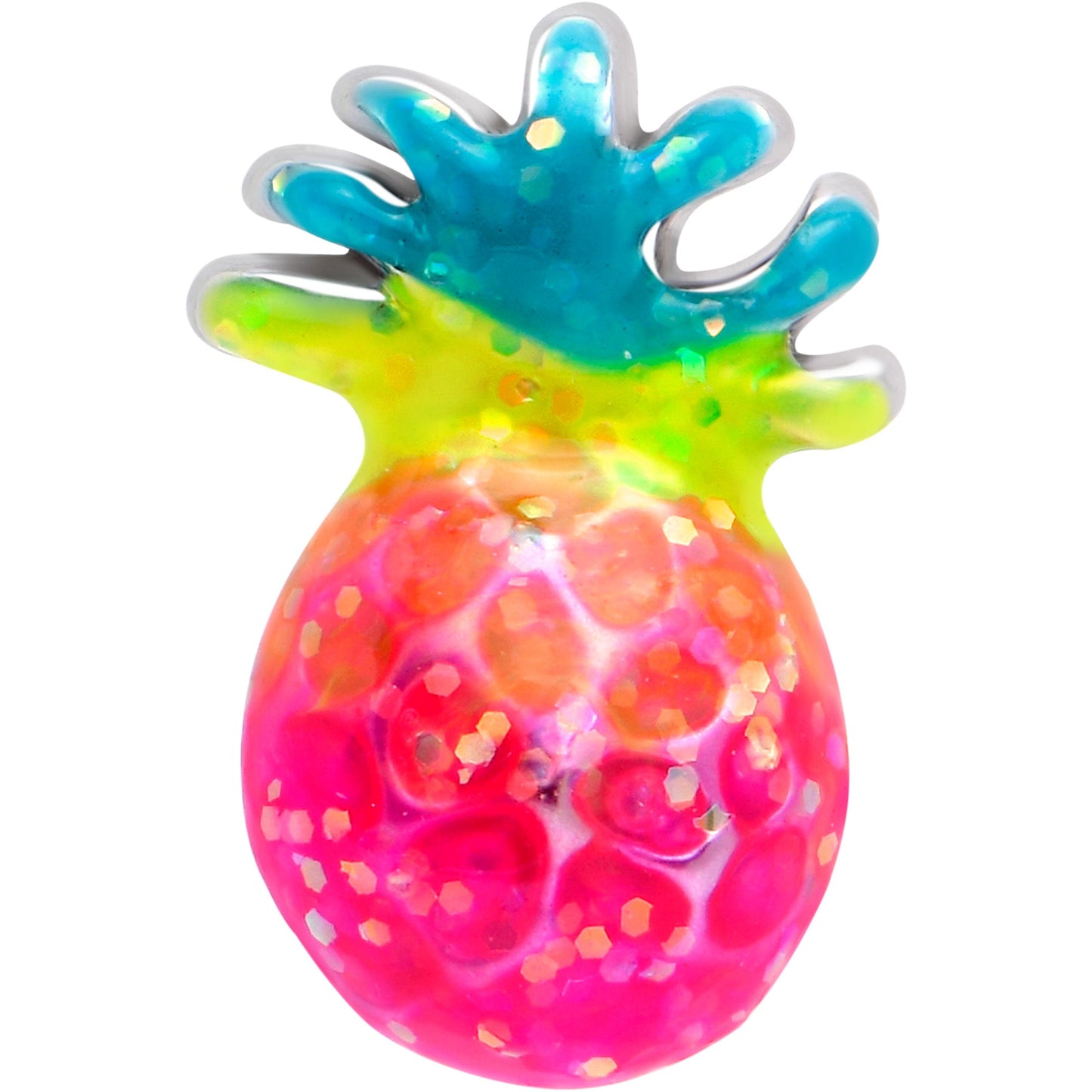 16G 5/16 Hot Tropical Pineapple Labret Monroe Tragus BodyCandy