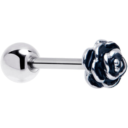 Retro Flower Rose Barbell Tongue Ring BodyCandy