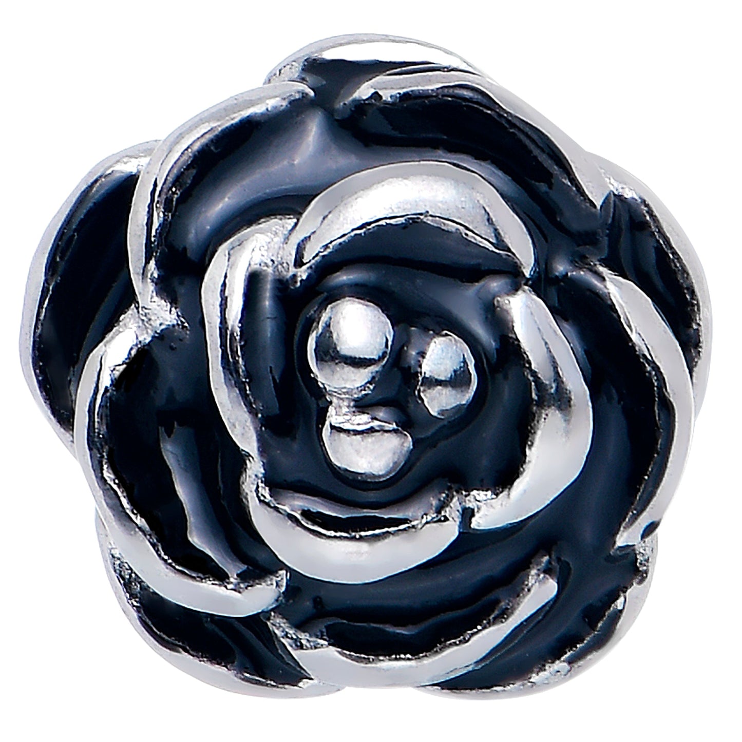 Retro Flower Rose Barbell Tongue Ring BodyCandy