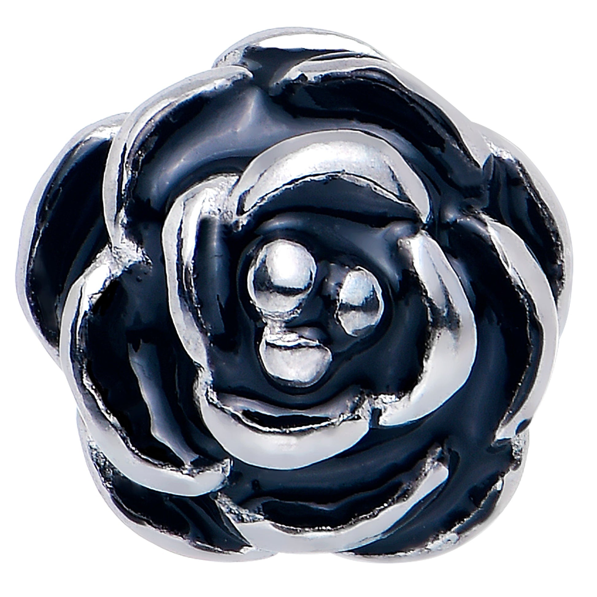 Retro Flower Rose Barbell Tongue Ring BodyCandy