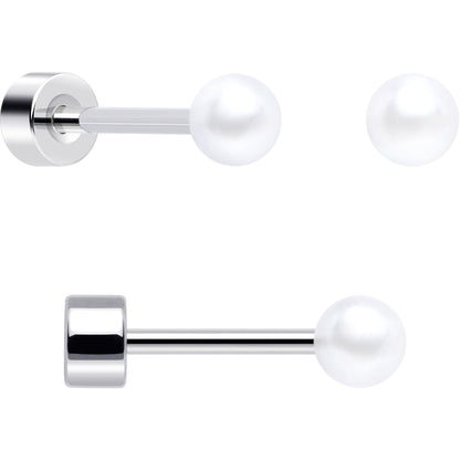 20G Aurora Gem White Orb Butterfly Flatback Earring Set of 6 BodyCandy