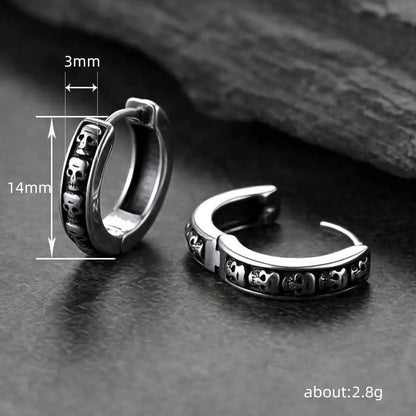 Dark-style Hip-hop Trendy Unisex Personalized Ear Studs Jewelry