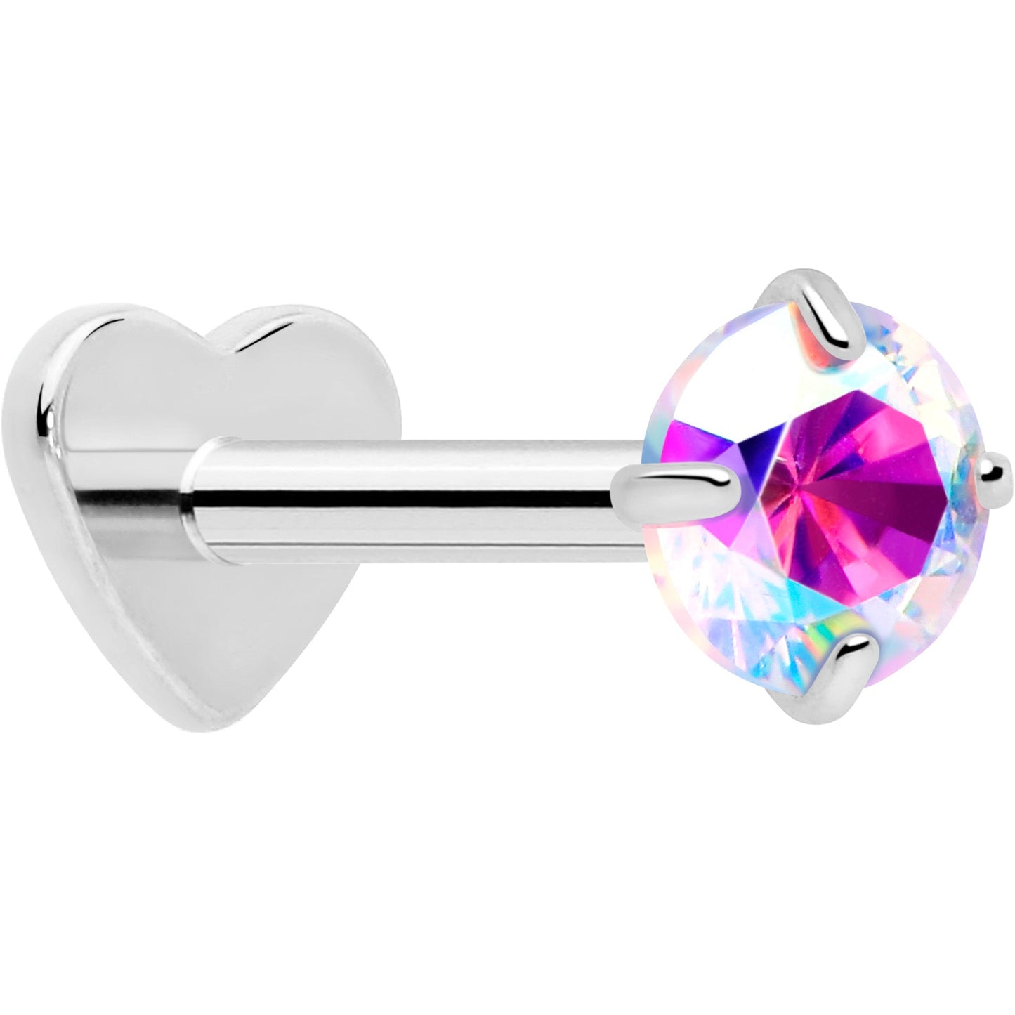 18G 5/16 CZ Implant Grade Titanium Reversible Threadless Flatback BodyCandy