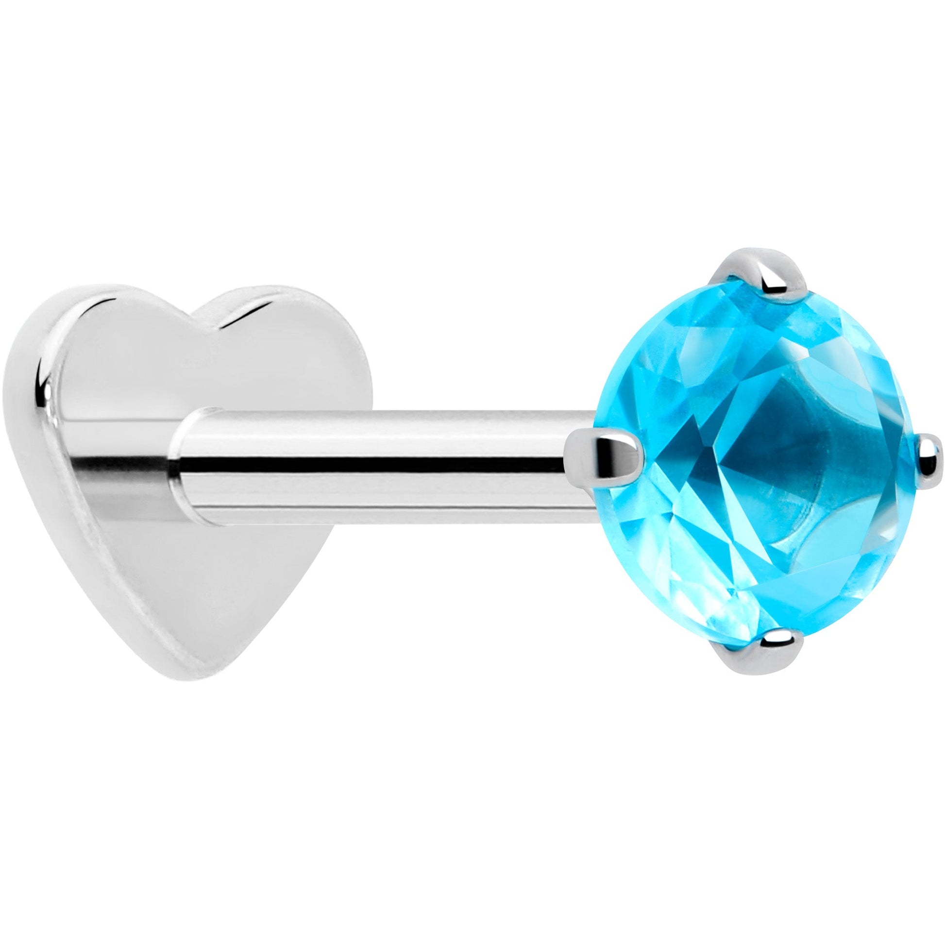18G 5/16 CZ Implant Grade Titanium Reversible Threadless Flatback BodyCandy