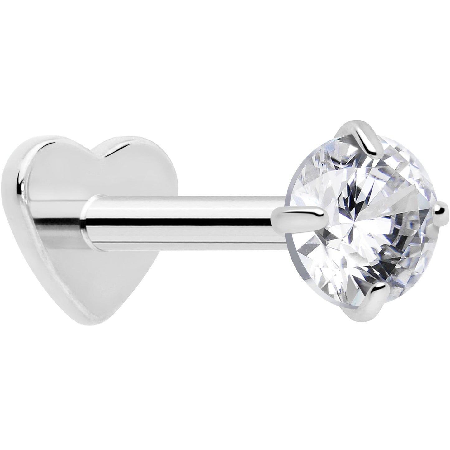 18G 5/16 CZ Implant Grade Titanium Reversible Threadless Flatback BodyCandy