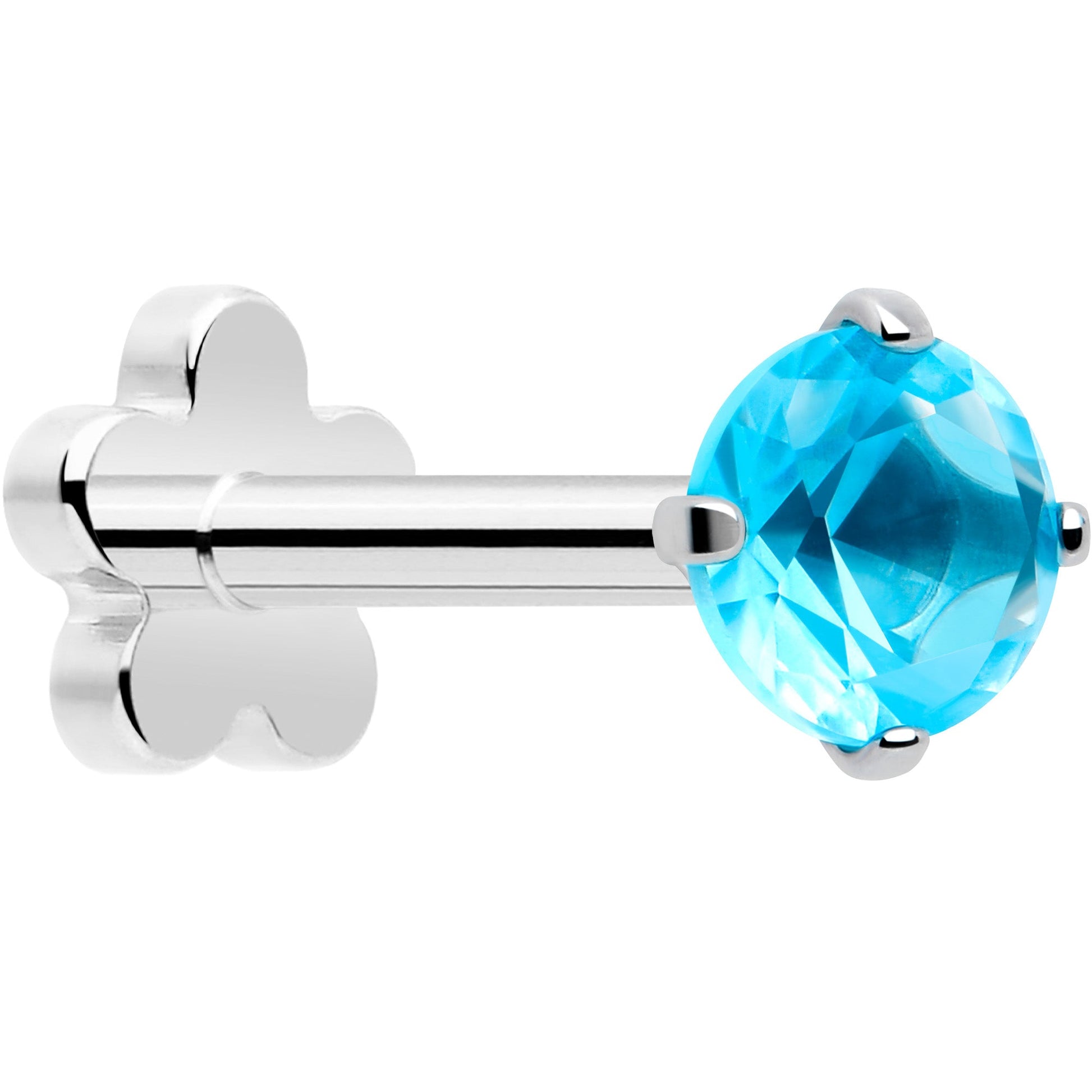 18G 5/16 CZ Implant Grade Titanium Reversible Threadless Flatback BodyCandy