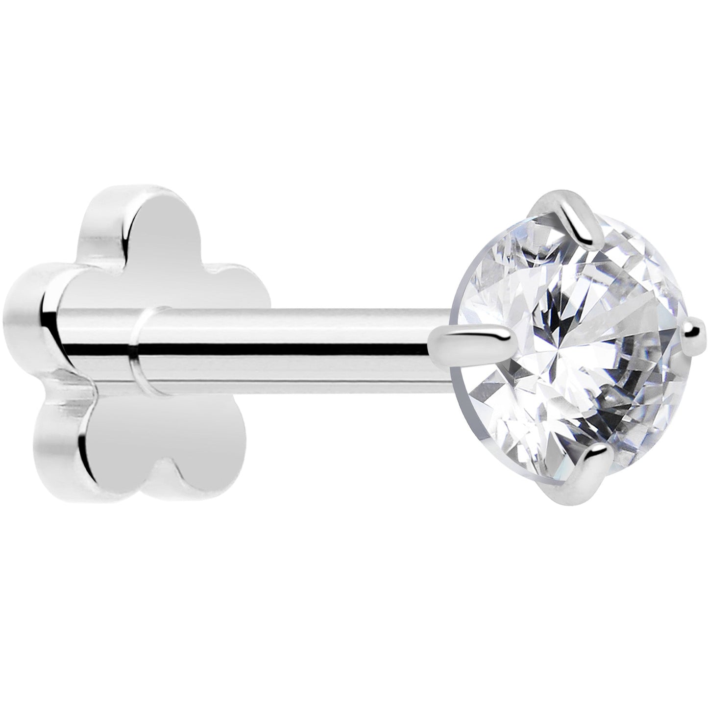 18G 5/16 CZ Implant Grade Titanium Reversible Threadless Flatback BodyCandy