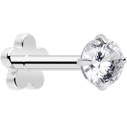 18G 5/16 CZ Implant Grade Titanium Reversible Threadless Flatback BodyCandy