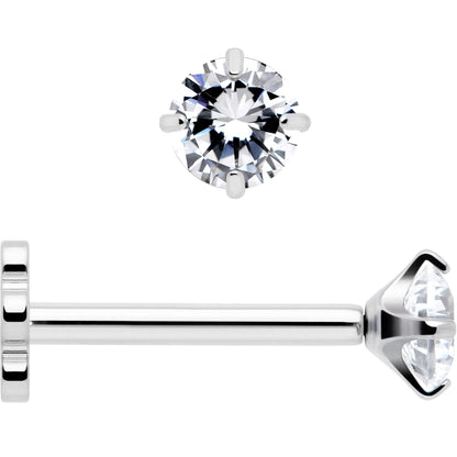 18G 5/16 CZ Implant Grade Titanium Reversible Threadless Flatback BodyCandy