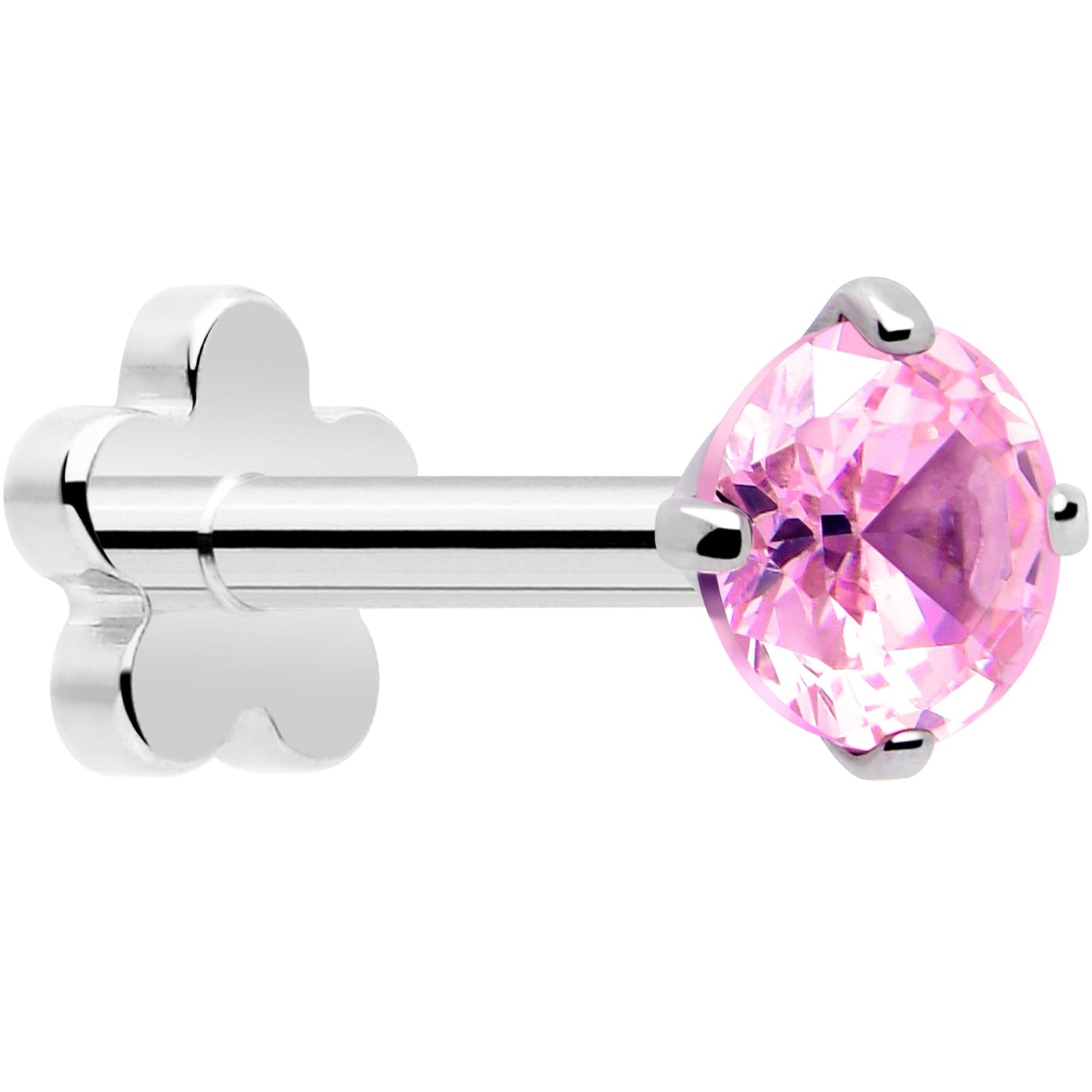 18G 5/16 CZ Implant Grade Titanium Reversible Threadless Flatback BodyCandy