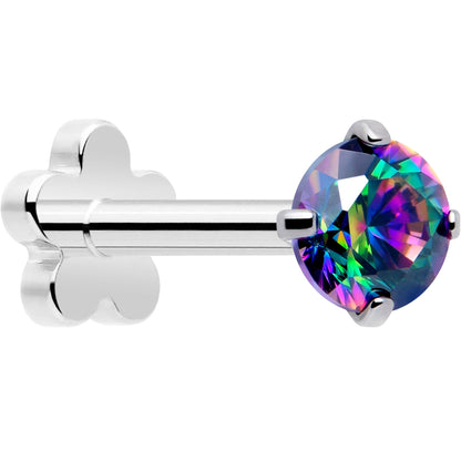18G 5/16 CZ Implant Grade Titanium Reversible Threadless Flatback BodyCandy