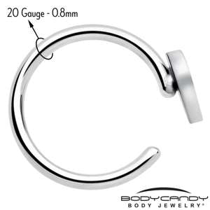 20G Implant Grade Titanium Heart Open Hoop Earrings BodyCandy